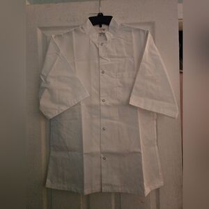 (3 Set) Superior Uniform Group Fashion Seal White Chef Snap Button Short Sleeve